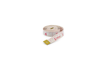 Measuring tape isolated on white background