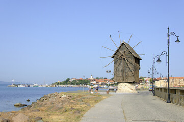 Fototapeta na wymiar Nessebar Windmill