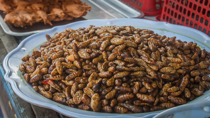 Fried larvae