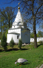 Dzerzhinsky, Russia - May, 2017: Ugresha Monastery in spring day
