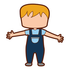 cute boy drawing icon vector illustration design