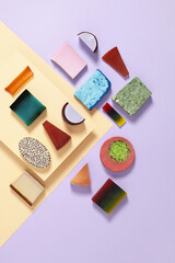 Colourful craft soap background