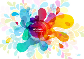 Abstract colored background with shapes.