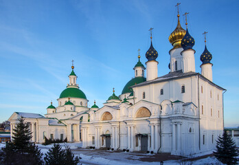 ROSTOV, RUSSIA - January, 2017: Rostov the Great. Spaso-Yakovlevsky Monastery in winter day