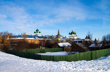 ROSTOV, RUSSIA - January, 2017: Kremlin in Rostov in winter day