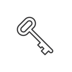 Key password line icon, outline vector sign, linear style pictogram isolated on white. Symbol, logo illustration. Editable stroke. Pixel perfect
