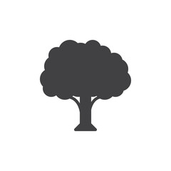 Tree icon vector, filled flat sign, solid pictogram isolated on white. Symbol, logo illustration. Pixel perfect