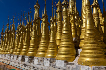 Shwe Indein Pagoda, Inle lake, Myanmar