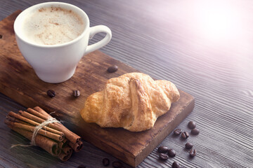 Croissant and coffee