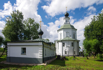 KOSTROMA, RUSSIA - July, 2016: Spaso-Zaprudnensky monastery in summer day