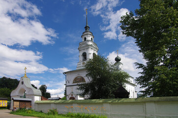 KOSTROMA, RUSSIA - July, 2016: Spaso-Zaprudnensky monastery in summer day