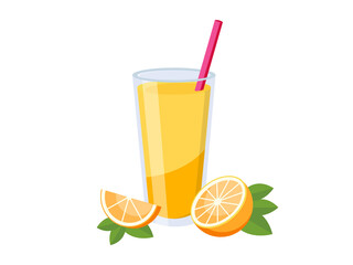 Orange Fresh juices glass icon