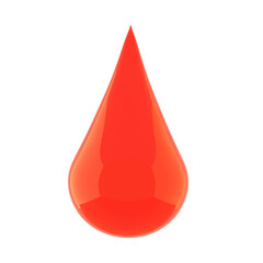 Obraz premium realistic drop of blood on isolated white in 3D rendering