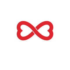 Infinite Love concept, vector symbol created with infinity sign and male Mars an female Venus signs. Relationship creative idea.