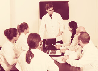 Specialists  having discussion