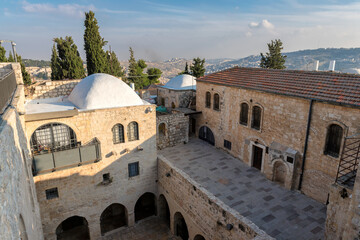 Beautiful Courtyard in Old City of Jerusalem, Israel.