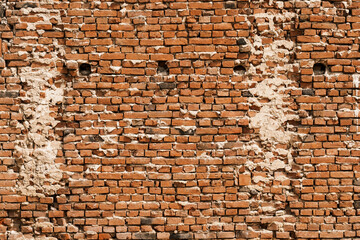 Orange red Brick wall