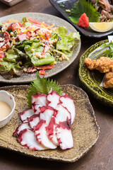 居酒屋メニュー 蛸の刺身