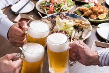 生ビールで乾杯