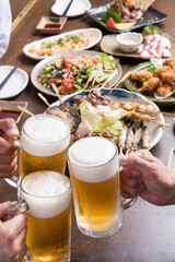 生ビールで乾杯