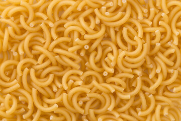 Texture of Italian short pasta