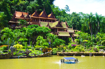 Fototapeta premium UTHAI THANI PROVINCE, THAILAND - August, 2016: Wat Khao Wong Buddhist temple in summer day