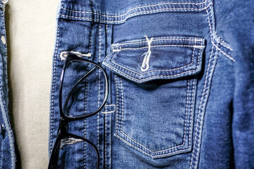 jean jacket pocket detail