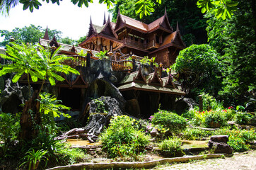 UTHAI THANI PROVINCE, THAILAND - August, 2016: Wat Khao Wong  Buddhist temple in summer day