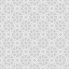 Arabic ornaments. Gray vintage seamless pattern