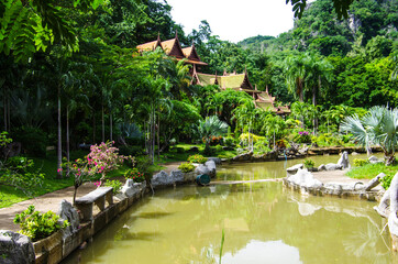  Wat Khao Wong  Buddhist temple in summer day
