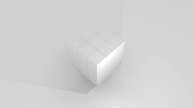 3D Cube. Vector illustration for your design. Simple geometric cube icon.