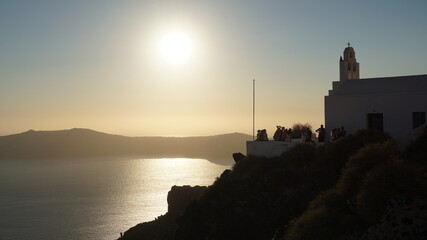 Photo of iconic Santorini volcanic island at summer, Cyclades, Greece