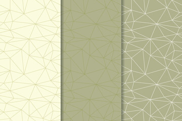 Polygonal background. Green seamless pattern