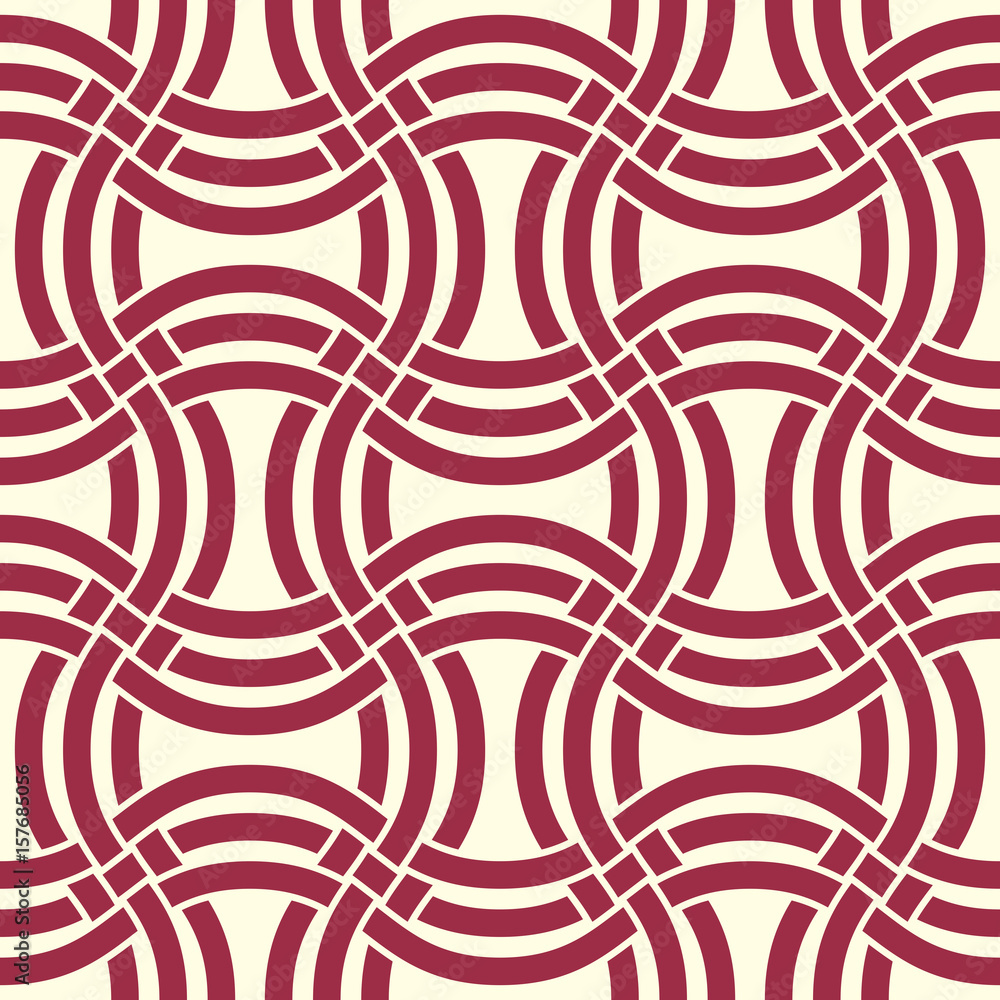 Poster vector ornamental continuous background made using undulate lines, curves and circles. bright compos