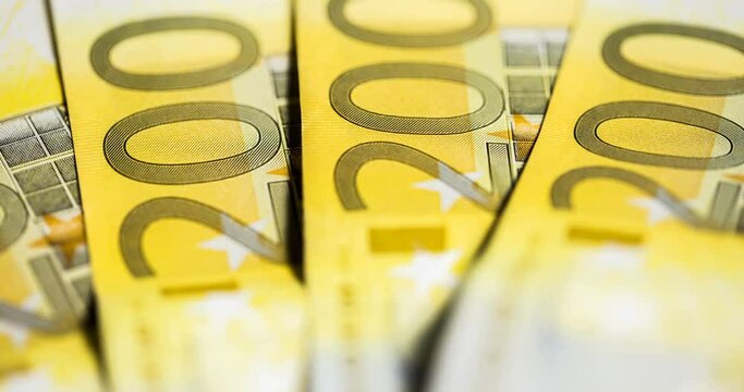 billet de 200 euro gros plan 