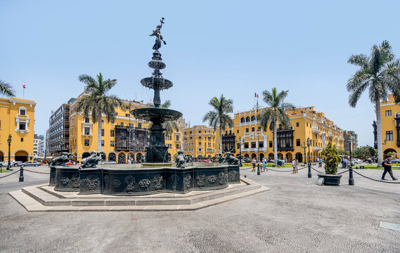 Plaza De Armas Of Lima, Peru