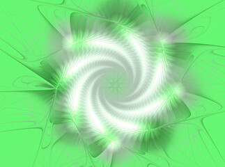 White and green fractal star