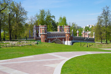 MOSCOW, RUSSIA - May, 2017: Tsaritsyno Park and Estate in Moscow