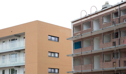 Obraz premium Demolishing a block of flats