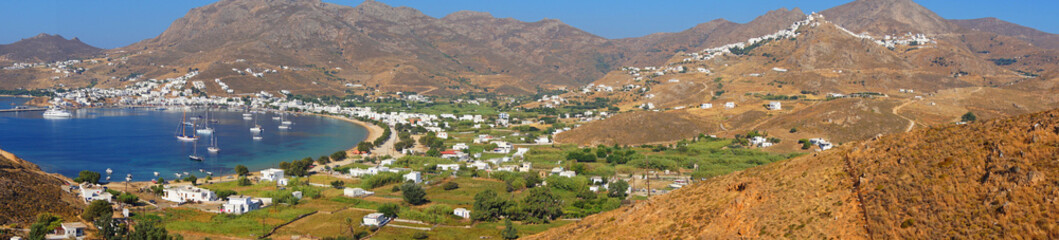 Photo of picturesque island of Serifos on a summer morning, Cyclades, Greece - obrazy, fototapety, plakaty
