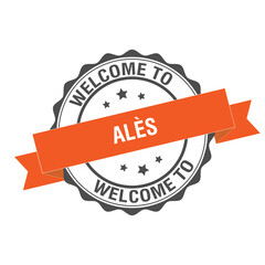Welcome to Ales stamp illustration