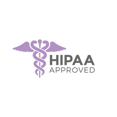 Fototapeta na wymiar HIPAA Approved Approval or Compliance Icon Graphic