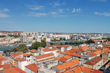 Fototapeta na wymiar Panoramic view of Zadar. Croatia. Northern Dalmatia. 