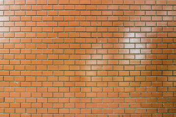 Orange brick wall texture background