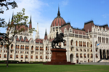 The Hungarian Parliament Building in Budapest, Hungary