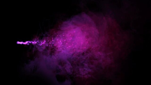 4k Abstract dots smoke,laser rays weapon,crazy fire spitfire gas particles fireworks.