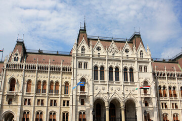 The Hungarian Parliament Building in Budapest, Hungary