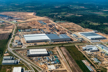 Industrial estate land development earthmoving