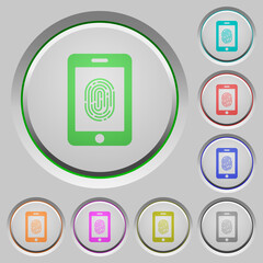 Smartphone fingerprint identification push buttons