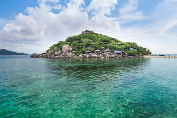 Tropical paradise on the island of  Koh nang yuan in Thailand,